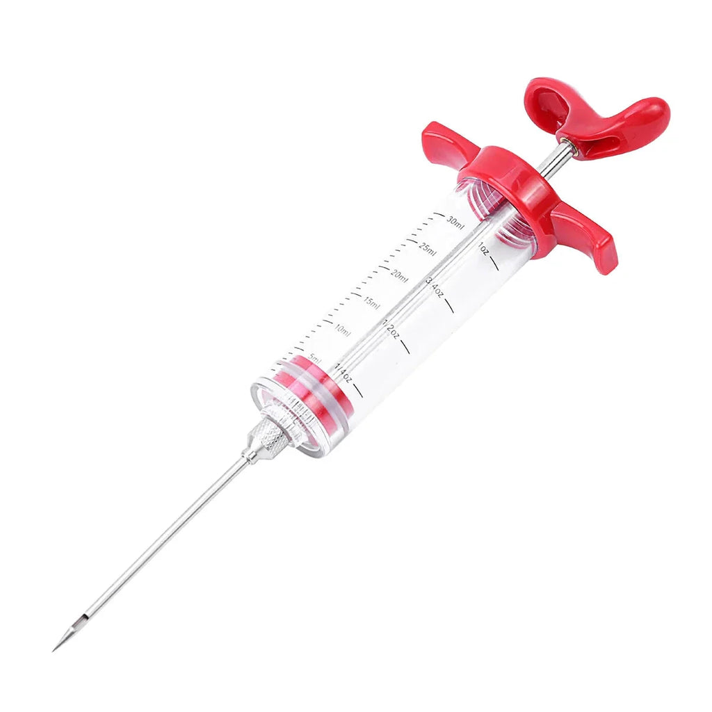 Turkey Meat Injector Syringe with 3 Marinade Injector Needles by Bowlift
