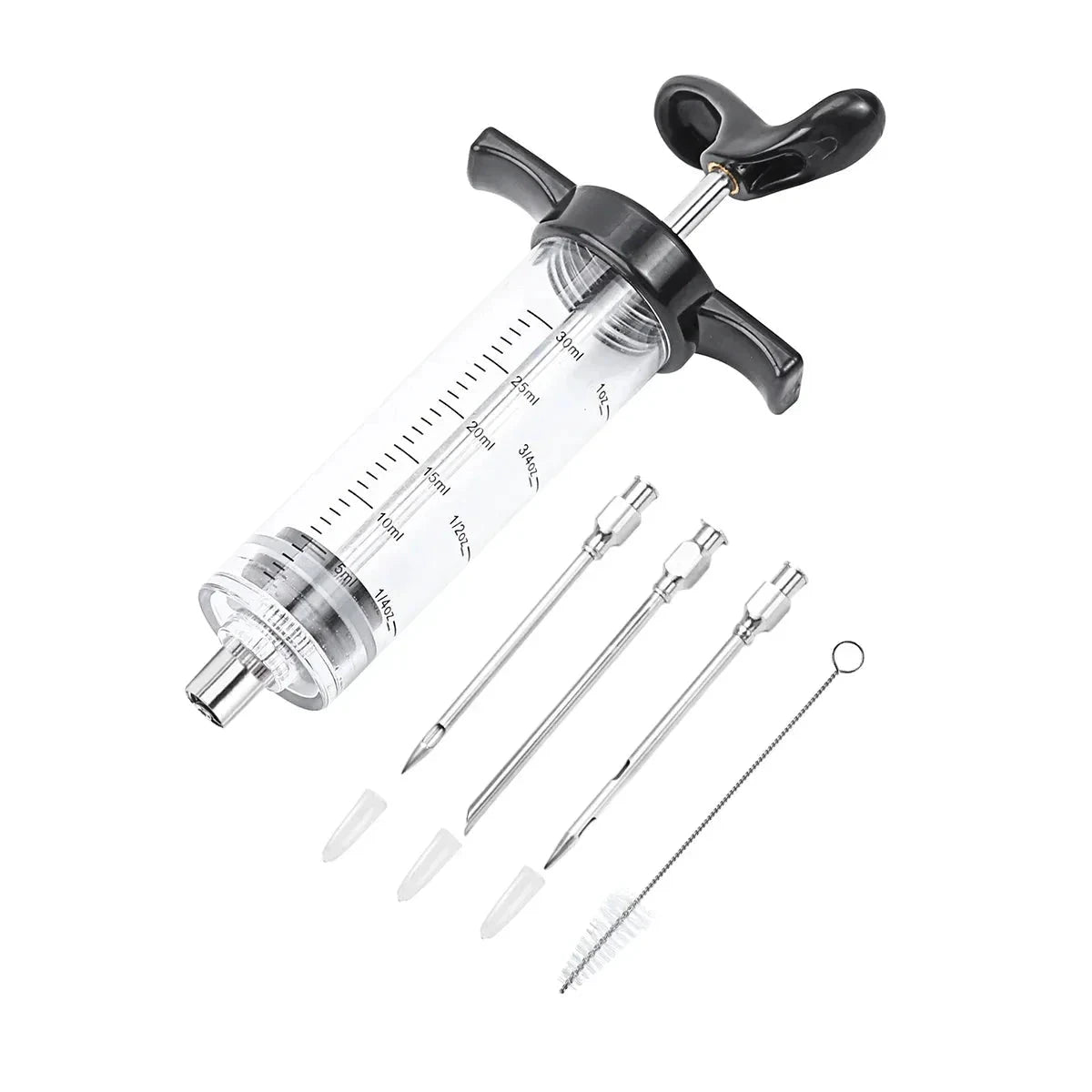 Turkey Meat Injector Syringe with 3 Marinade Injector Needles by Bowlift