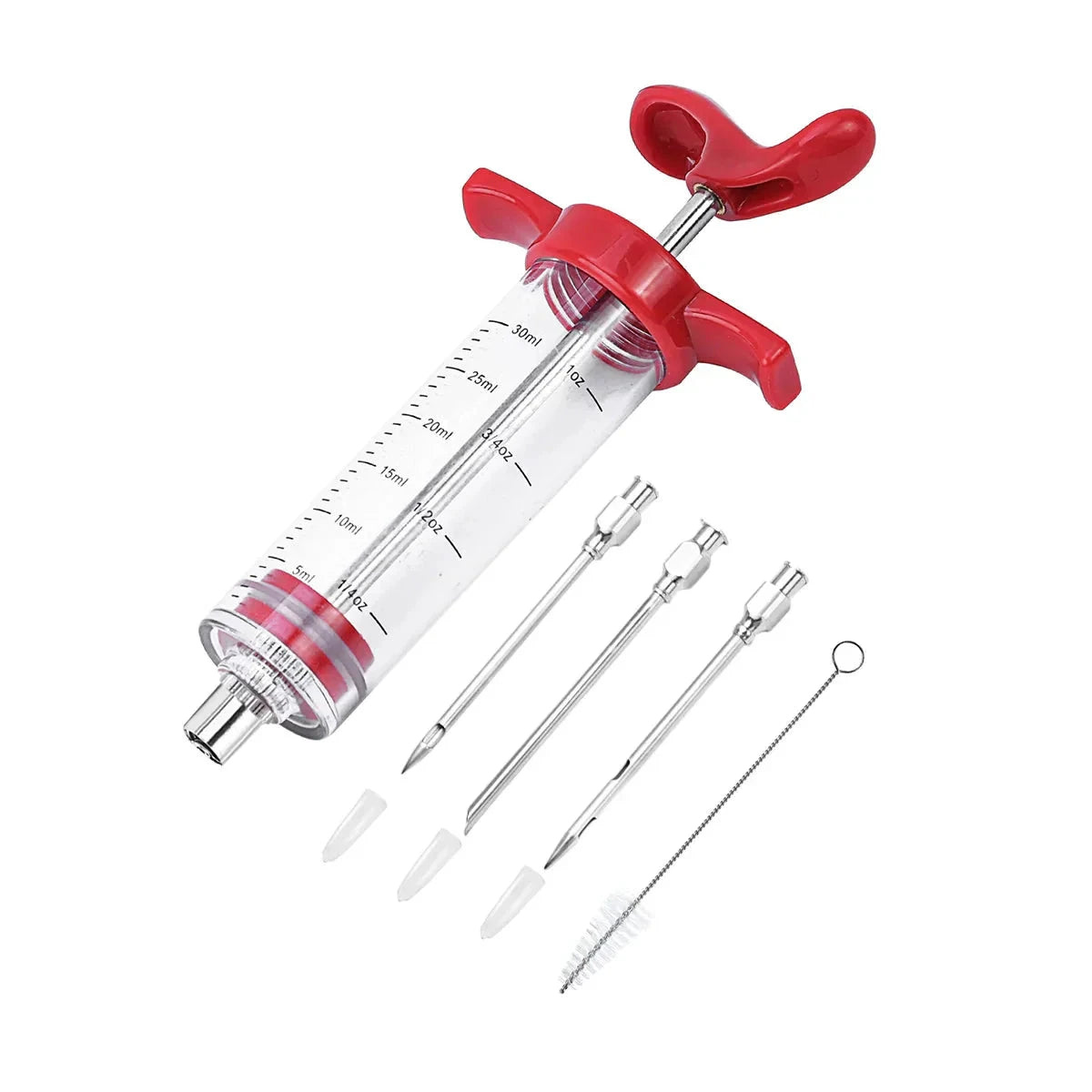 Turkey Meat Injector Syringe with 3 Marinade Injector Needles by Bowlift