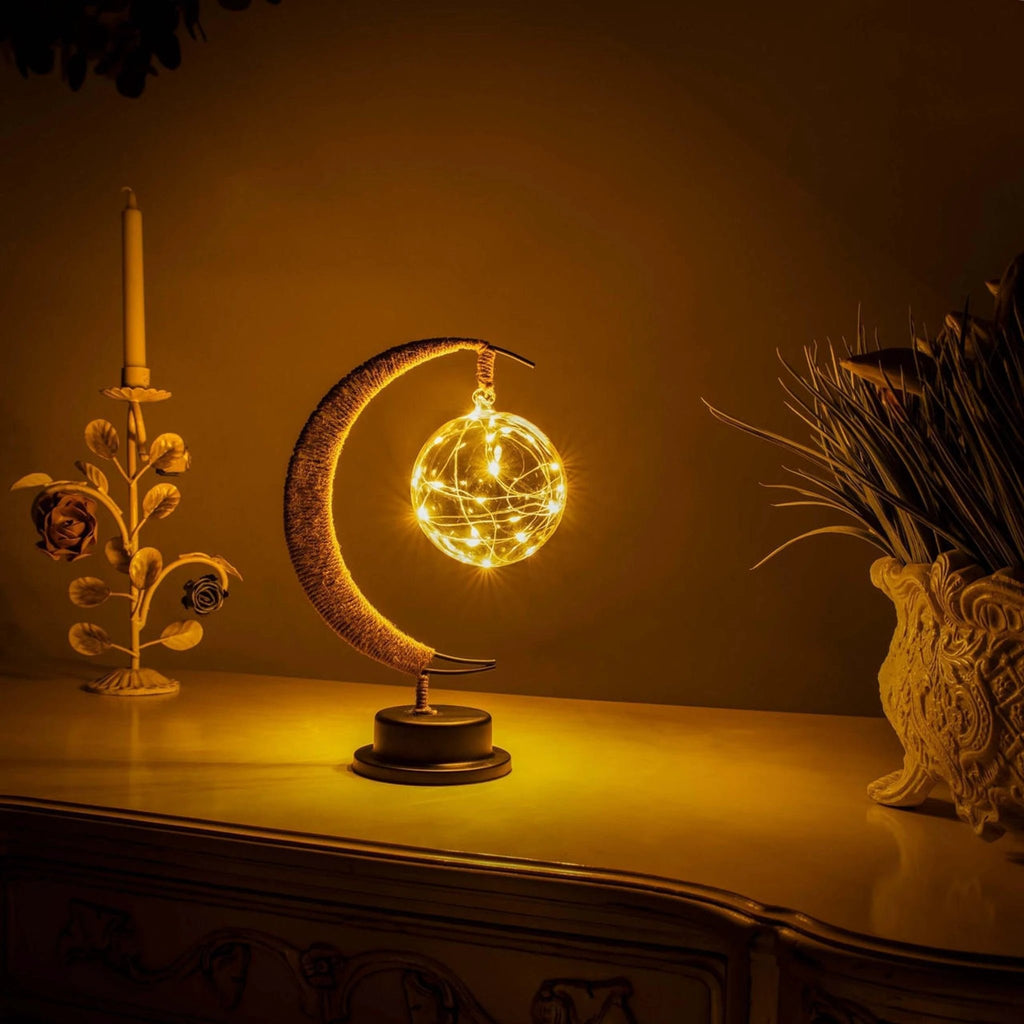 LED Lunar Lamp - Enchanted Moon Night Light for Bedroom, Nursery & Home Decor by BowLift