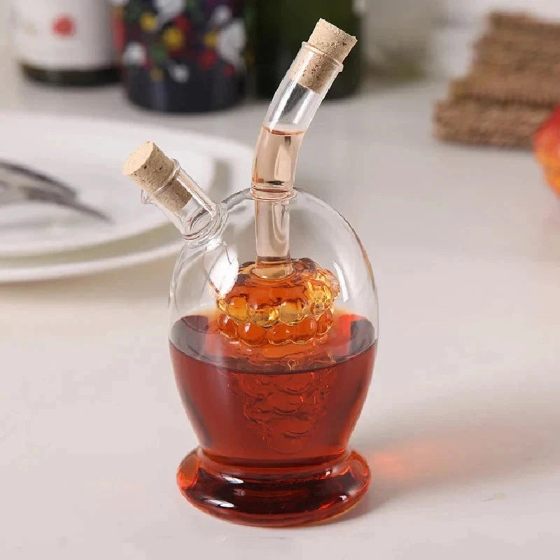 Two-in-one Glass Oil Pot Heat-resistant Glass Bottle Cork Lid by Bowlift