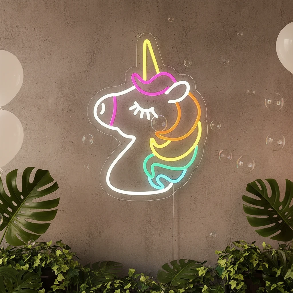 Unicorn Led Neon Sign Home Decor Kids Gift by Neonchics