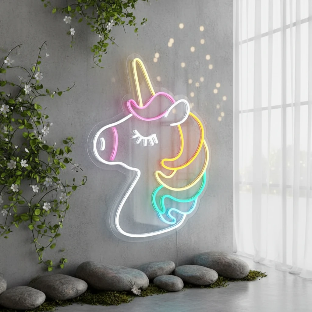 Unicorn Led Neon Sign Home Decor Kids Gift by Neonchics