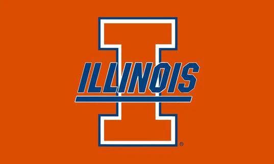 Illionois Fighting Illini Flag NCAA University of Illinois banner 100% polyester flag,3*5 FT by flagsshop