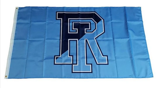 Rhode Island Rams URI University Large College Flag- 3x5 FT Banner-100% polyester-2 Metal Grommets by flagsshop