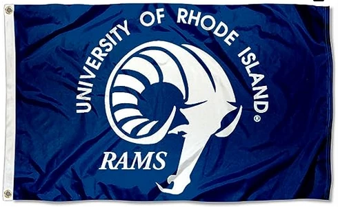 Rhode Island Rams URI University Large College Flag- 3x5 FT Banner-100% polyester-2 Metal Grommets by flagsshop