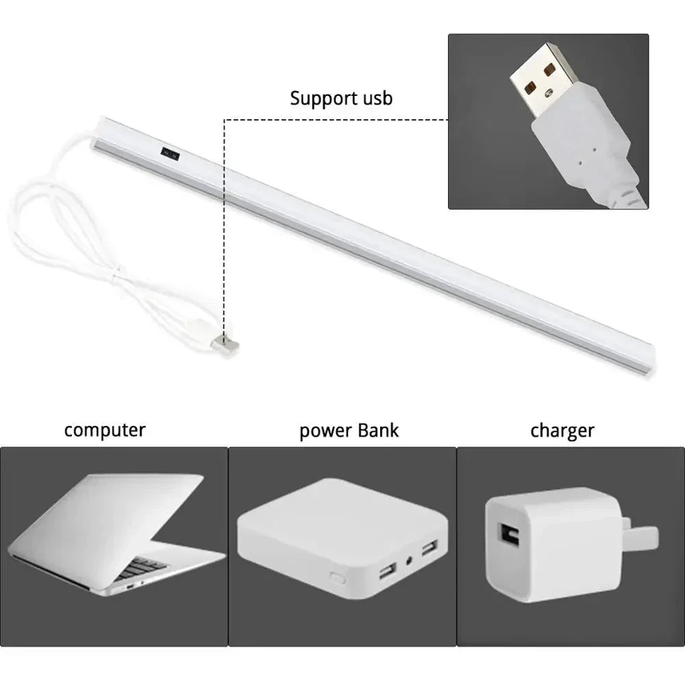 USB LED Bar Light Strip 5V Hand Scan Motion Sensor Kitchen Lamp by Bowlift