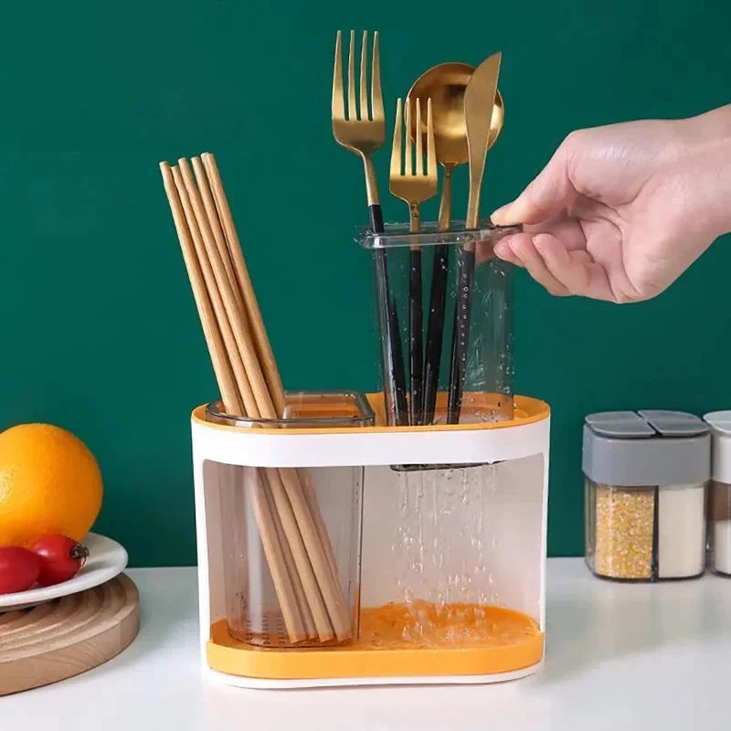 Utensil Holder Cutlery Drainer Kitchen Storage Dish Drainer Rack by Bowlift