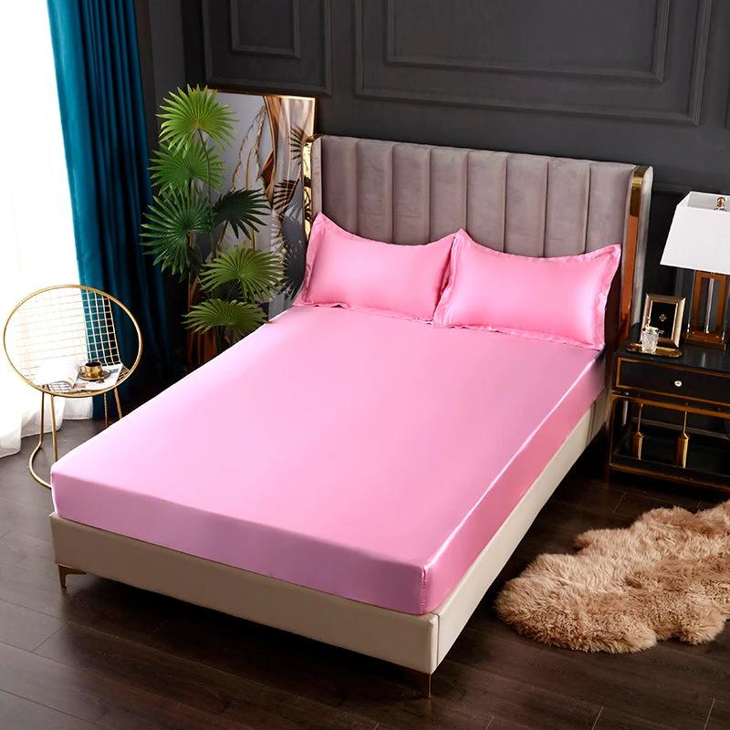 Silk Satin Elastic Fitted Sheet with FREE* Silk Satin Pillowcases Bowlift by Bowlift