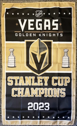 Las Vegas golden knights flag -3x5ft vegas golden knights Banner-100% polyester by flagsshop