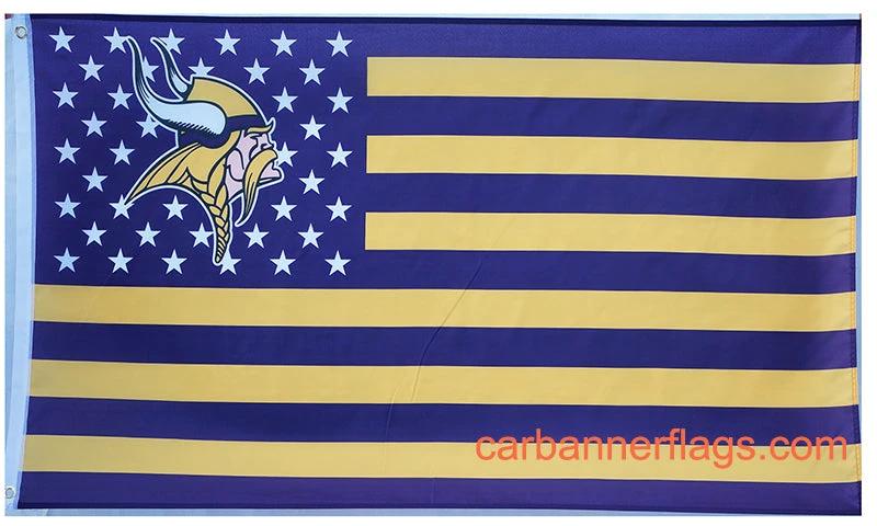 Minnesota Vikings Flag-3x5FT NFL Minnesota Vikings Banner-100% polyester-super bowl by flagsshop