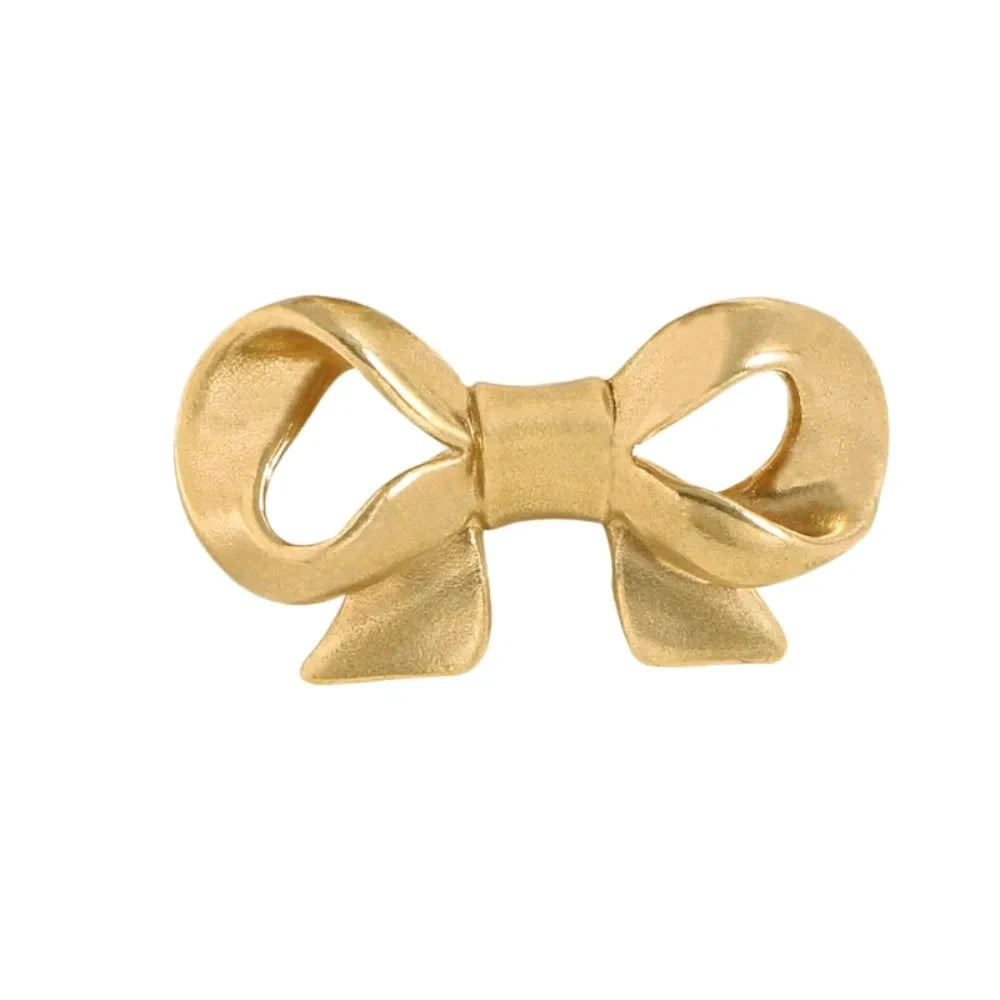 Vintage Bow Tie Cabinet Knobs Retro Brass Single-Hole Drawer Handle by Bowlift