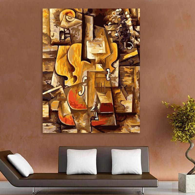 Picasso's Violin and Grapes - Van-Go Paint-by-Number Kit by Bowlift
