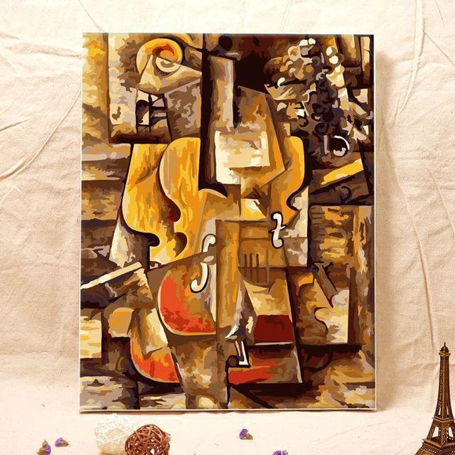 Picasso's Violin and Grapes - Van-Go Paint-by-Number Kit by Bowlift