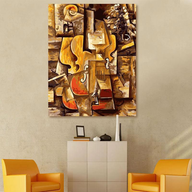 Picasso's Violin and Grapes - Van-Go Paint-by-Number Kit by Bowlift