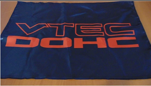 Vtec DOHC Engine Flag -3x5 FT Banner-100% polyester-2 Metal Grommets by flagsshop
