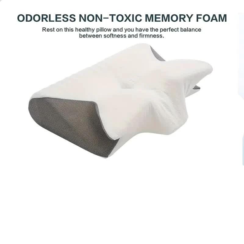 SleepEase Butterfly Memory Foam Pillow – Ergonomic Support for Side and Back Sleepers Bowlift by Bowlift