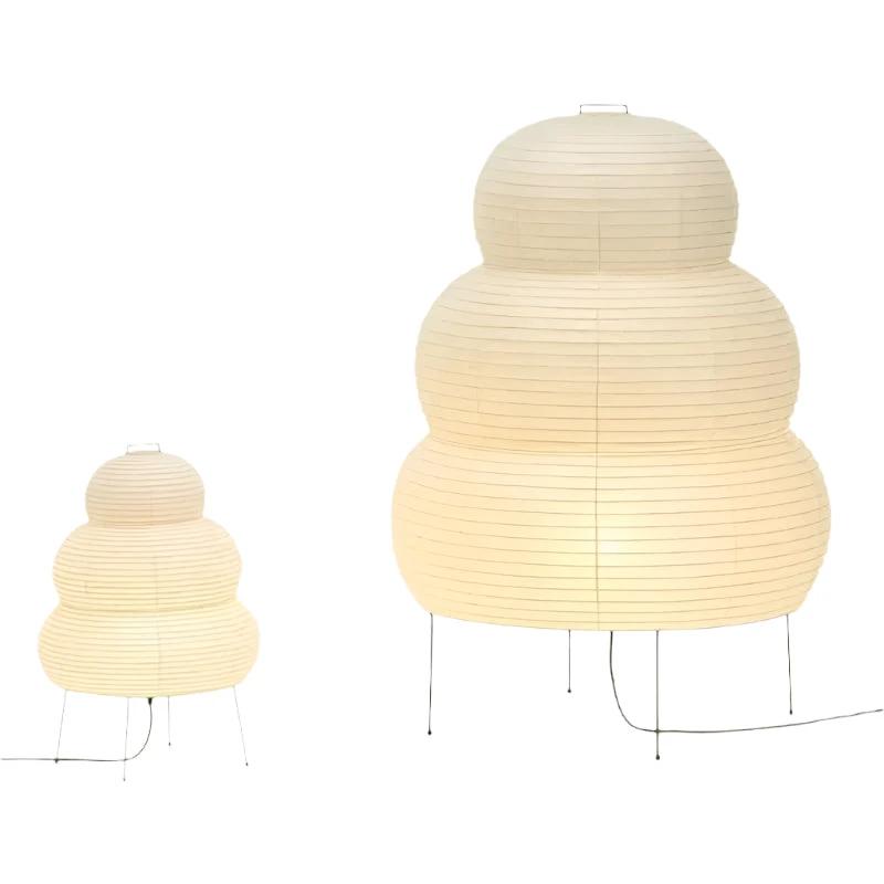 WabiGlow adjustable floor lamp made of rice paper Bowlift by Bowlift