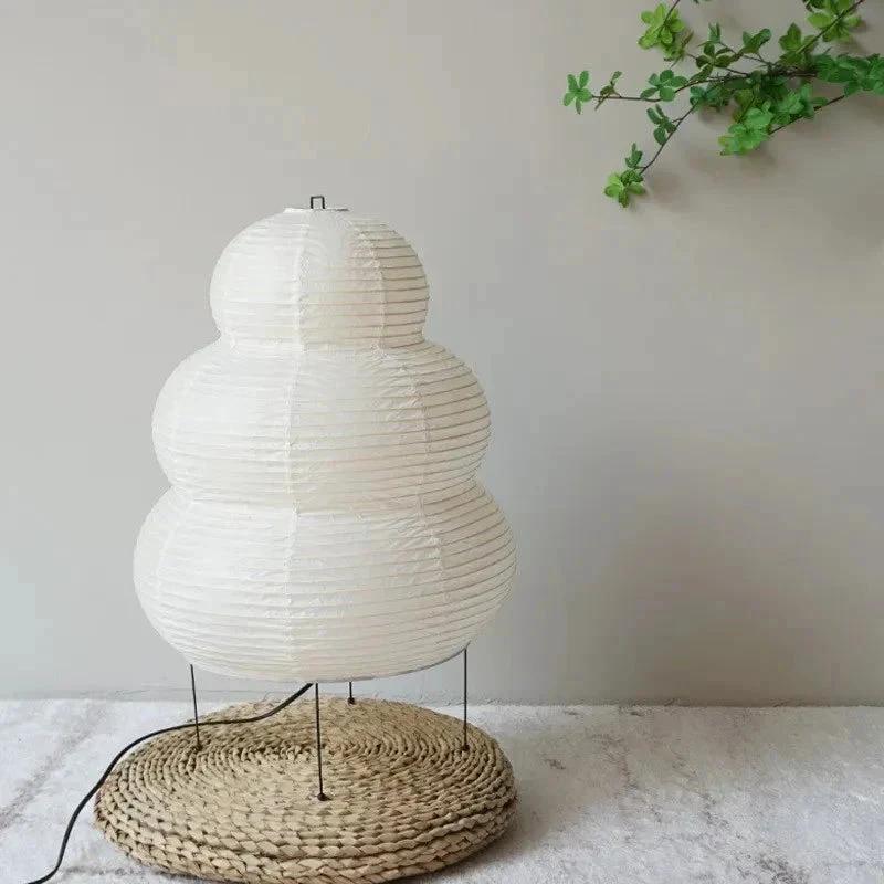WabiGlow adjustable floor lamp made of rice paper Bowlift by Bowlift