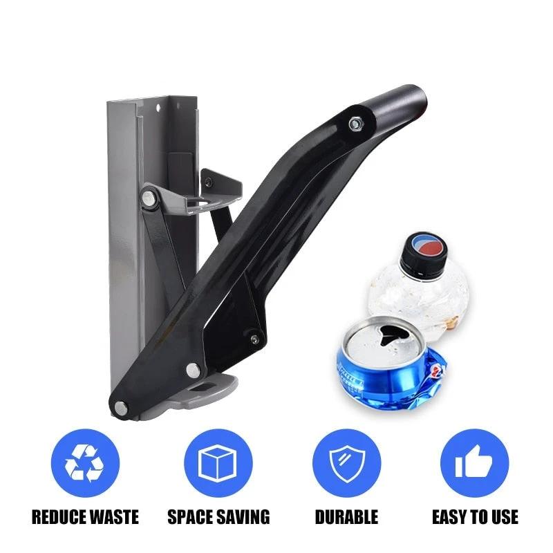 Wall-Mounted Metal Commercial Can Crusher with Bottle Opener by Bowlift
