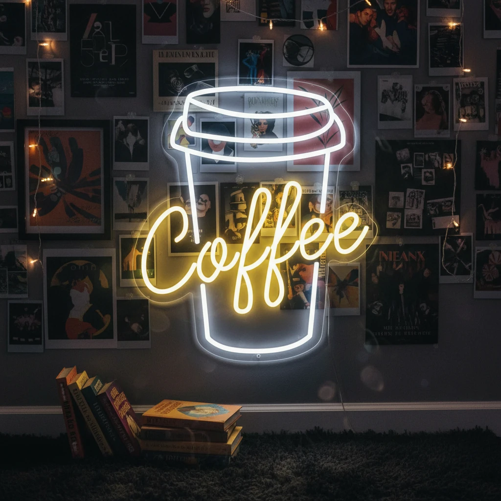 Coffee Led Neon Sign for Bar Decor by Neonchics