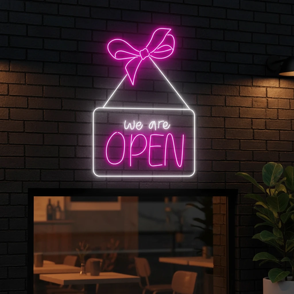 We Are Open Neon Sign Business Led Sign by Neonchics