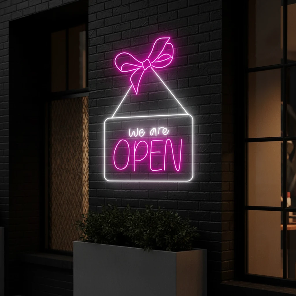 We Are Open Neon Sign Business Led Sign by Neonchics