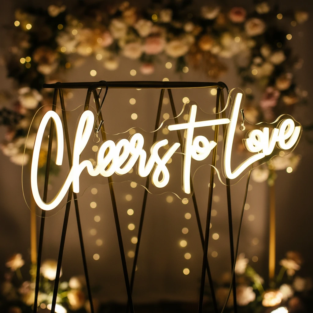 Cheers to Love Neon Sign by Neonchics