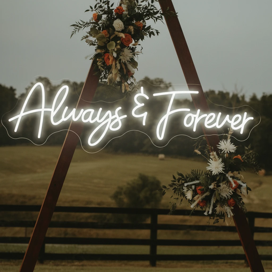 Always & Forever Led Neon Sign Wedding Party Decor by Neonchics