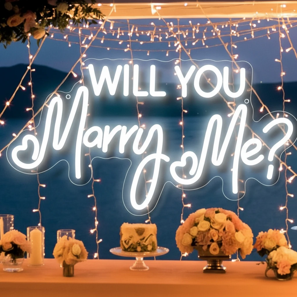 Will You Marry Me Neon Sign by Neonchics
