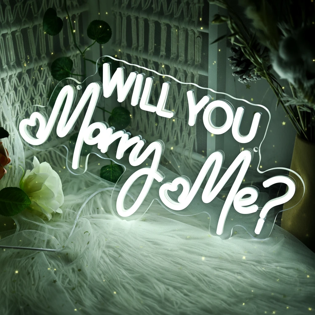 Will You Marry Me Neon Sign by Neonchics