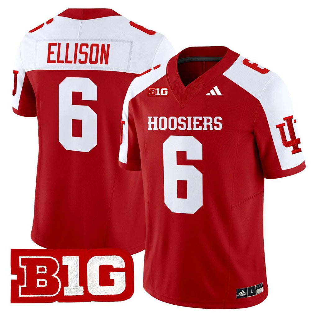 Justice Ellison Jersey #6 Indiana Hoosiers 2025 Limited Stitched Crimson by My Store