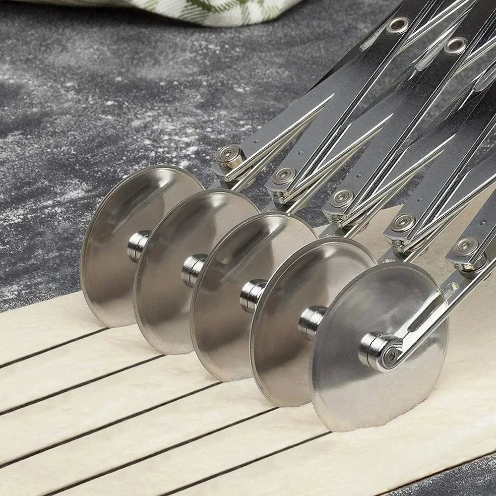 Wheel Dough Cutter Divider Stainless Steel Pasta Pastry Roller Tool by Bowlift