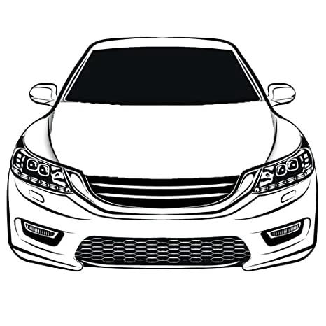 White Car Hood Cover Flag ,White Engine Banner,3.3X5ft/6X7FT,100% Polyester Elastic Fabrics Can be Washed by flagsshop