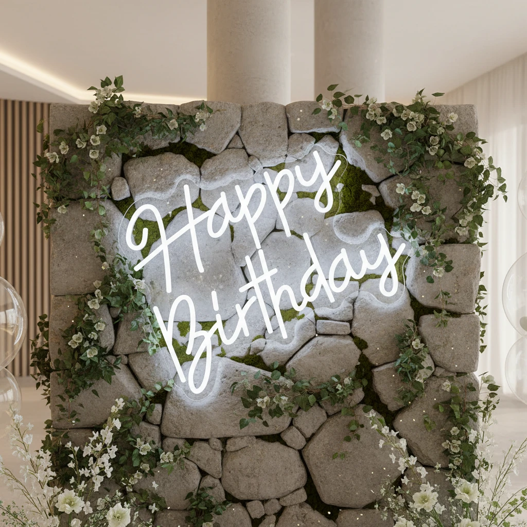 Happy Birthday Neon Sign for Party Decor by Neonchics