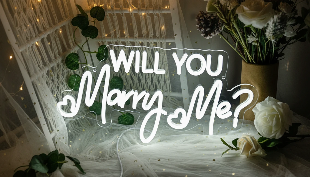 Will You Marry Me Neon Sign by Neonchics