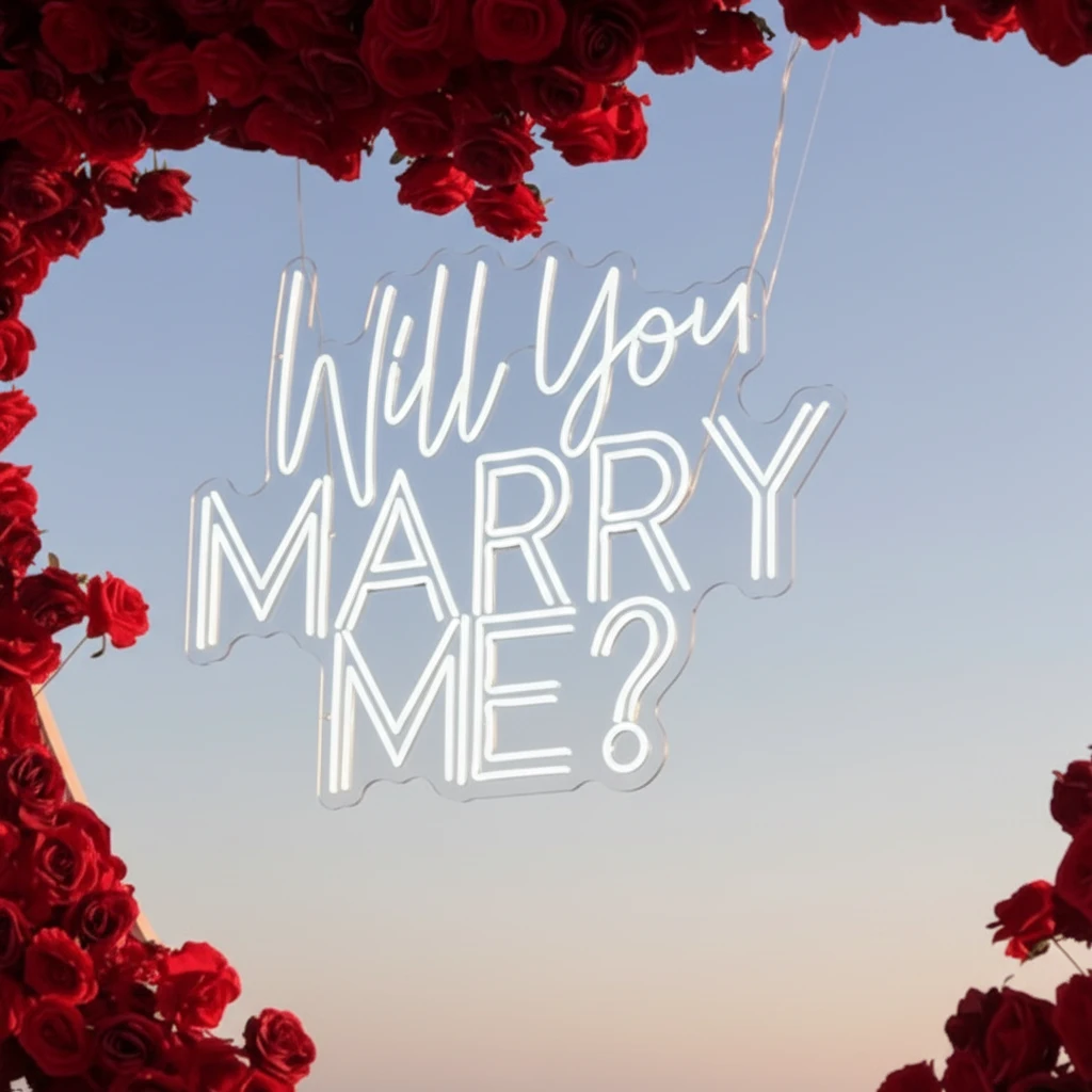 Will You MARRY ME Wedding Neon Sign Proposal Neon Light by Neonchics