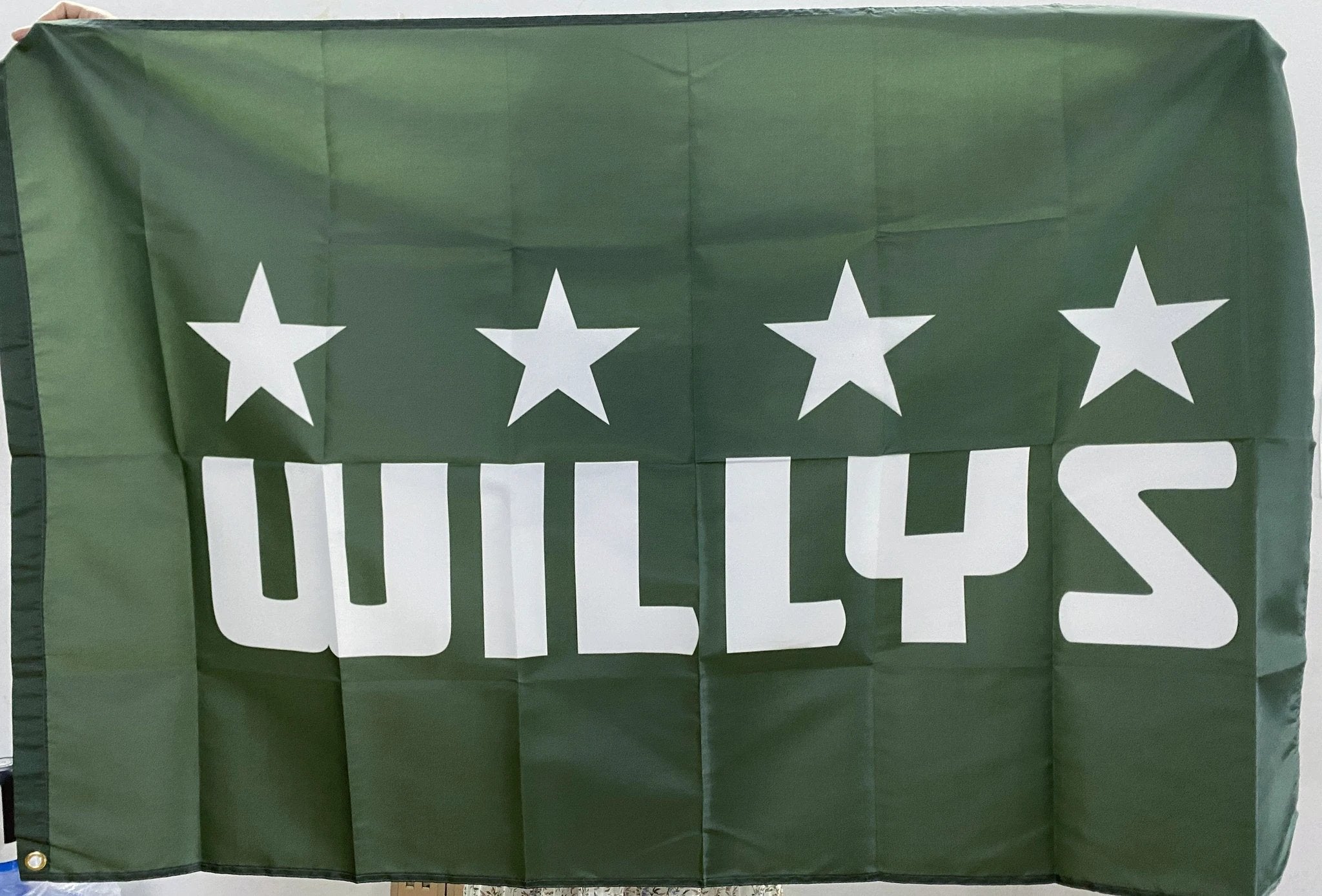 Willys Flag-3x5 FT Banner-100% polyester- overland quad willys ma willys mb by flagsshop