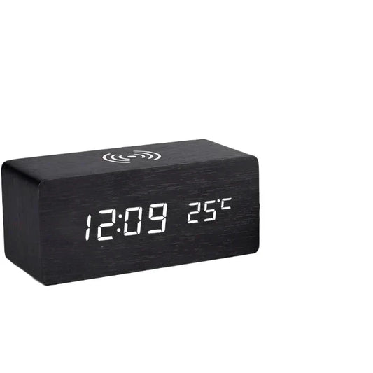 controlled LED alarm clock made of wood Bowlift by Bowlift