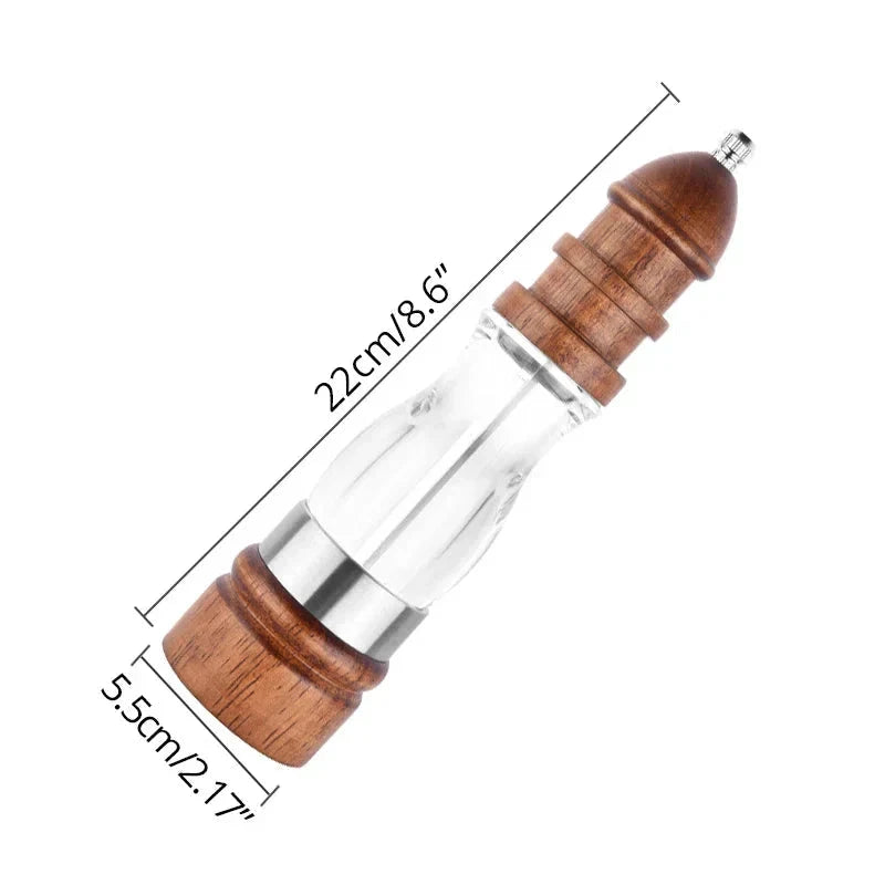 Wooden Salt and Pepper Grinder Set Wood and Acrylic Mills by Bowlift