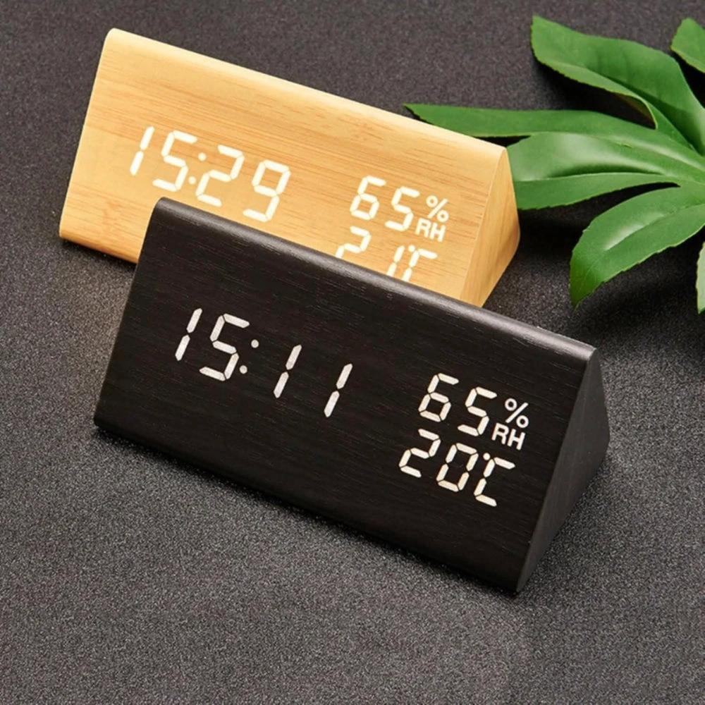 Elora Wooden LED Alarm Clock Digital Display by Casa & Beyond