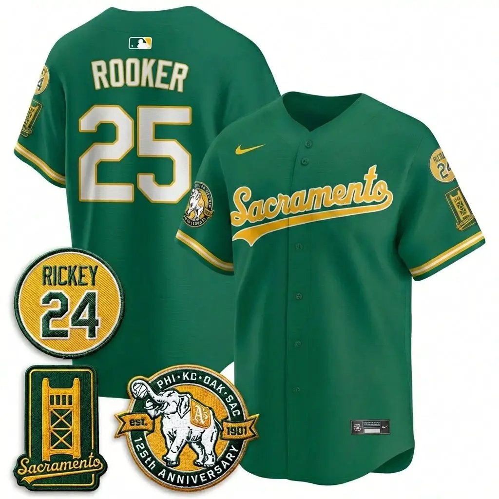 OAK 2026 Alternate Sacramento - Celebrating 125 Years - Limited Vapor Green Jersey - All Stitched by Oakland Athletics