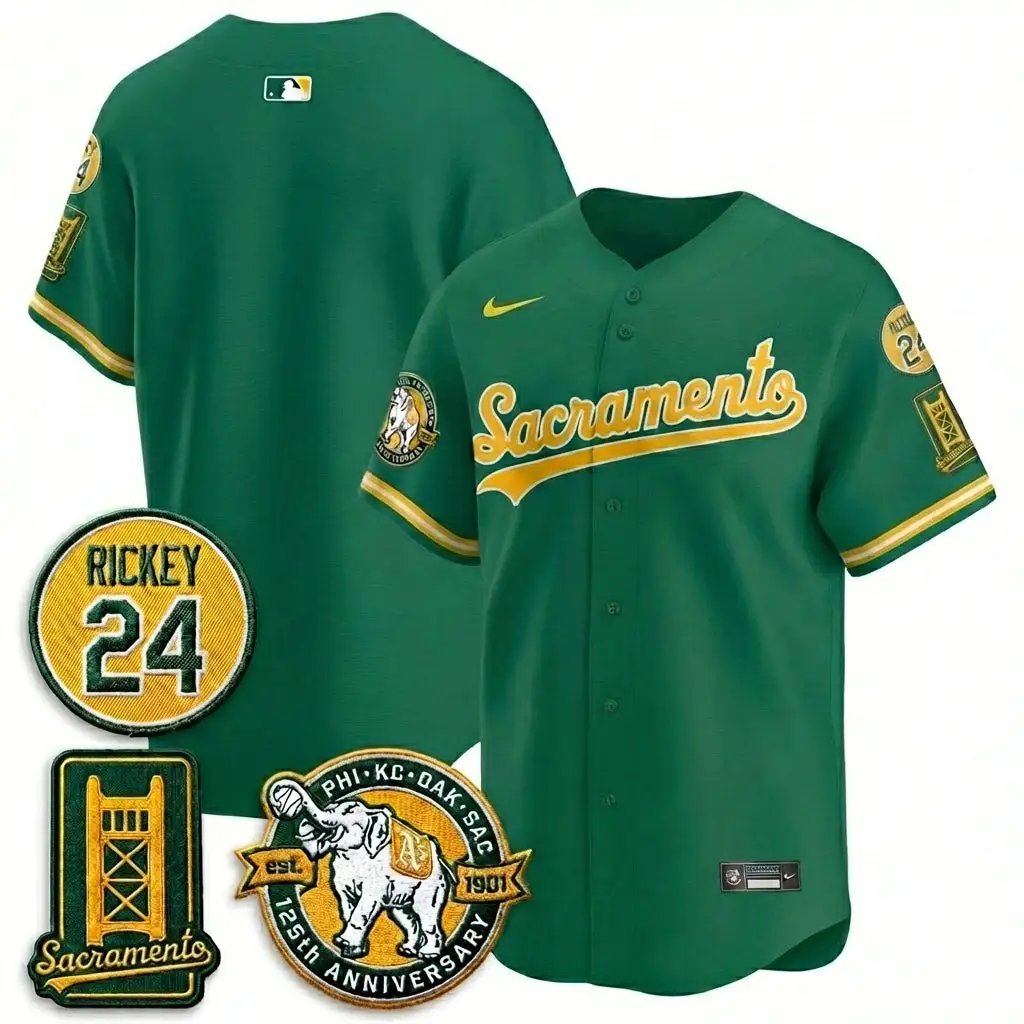 OAK 2026 Alternate Sacramento - Celebrating 125 Years - Limited Vapor Green Jersey - All Stitched by Oakland Athletics