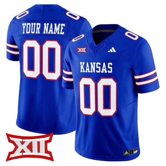 Custom Kansas Jayhawks Jersey Name, Number 2025 Vapor Limited Stitched Royal by My Store NCAA Football Jerseys