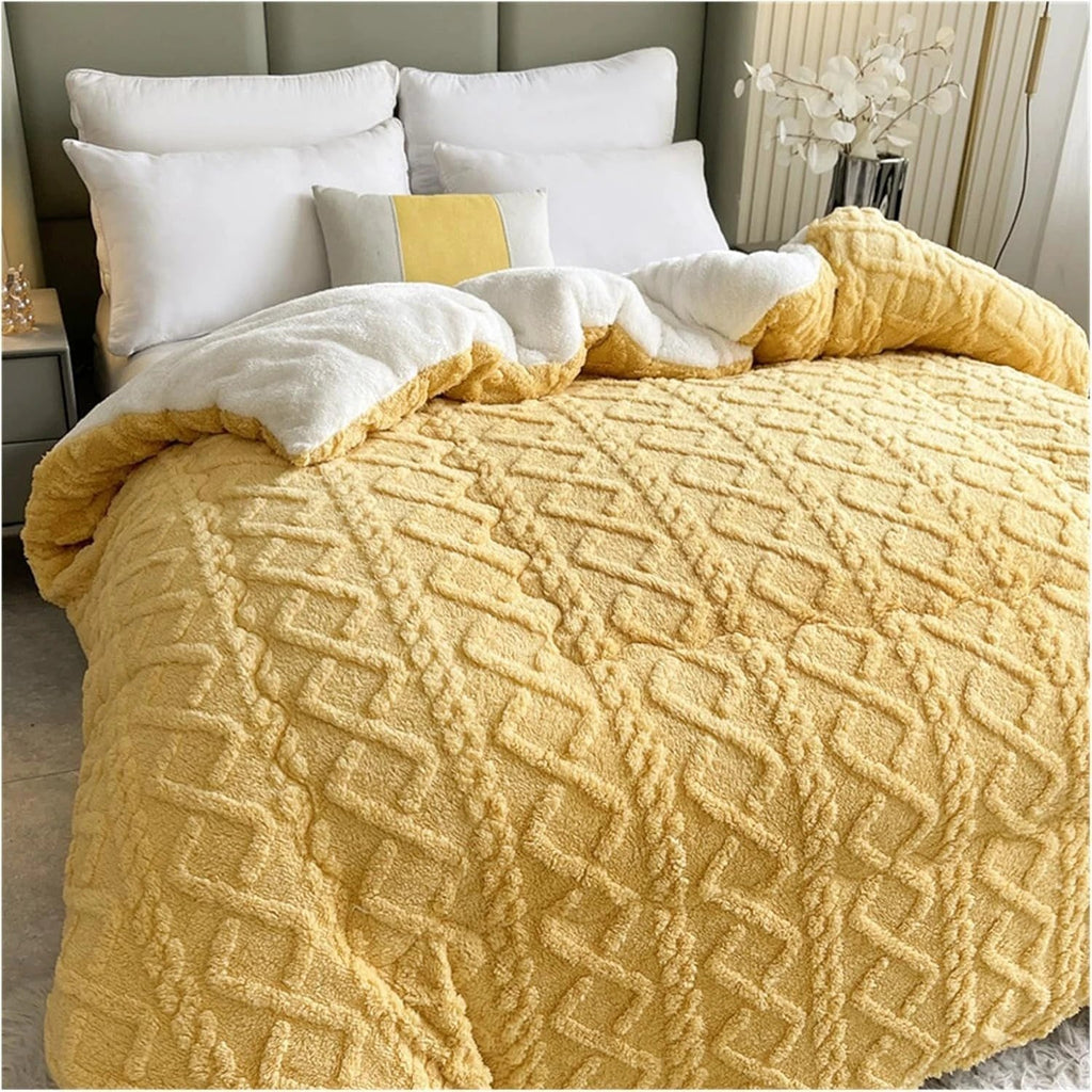 Thick Snuggle Sherpa Blanket by Casa & Beyond