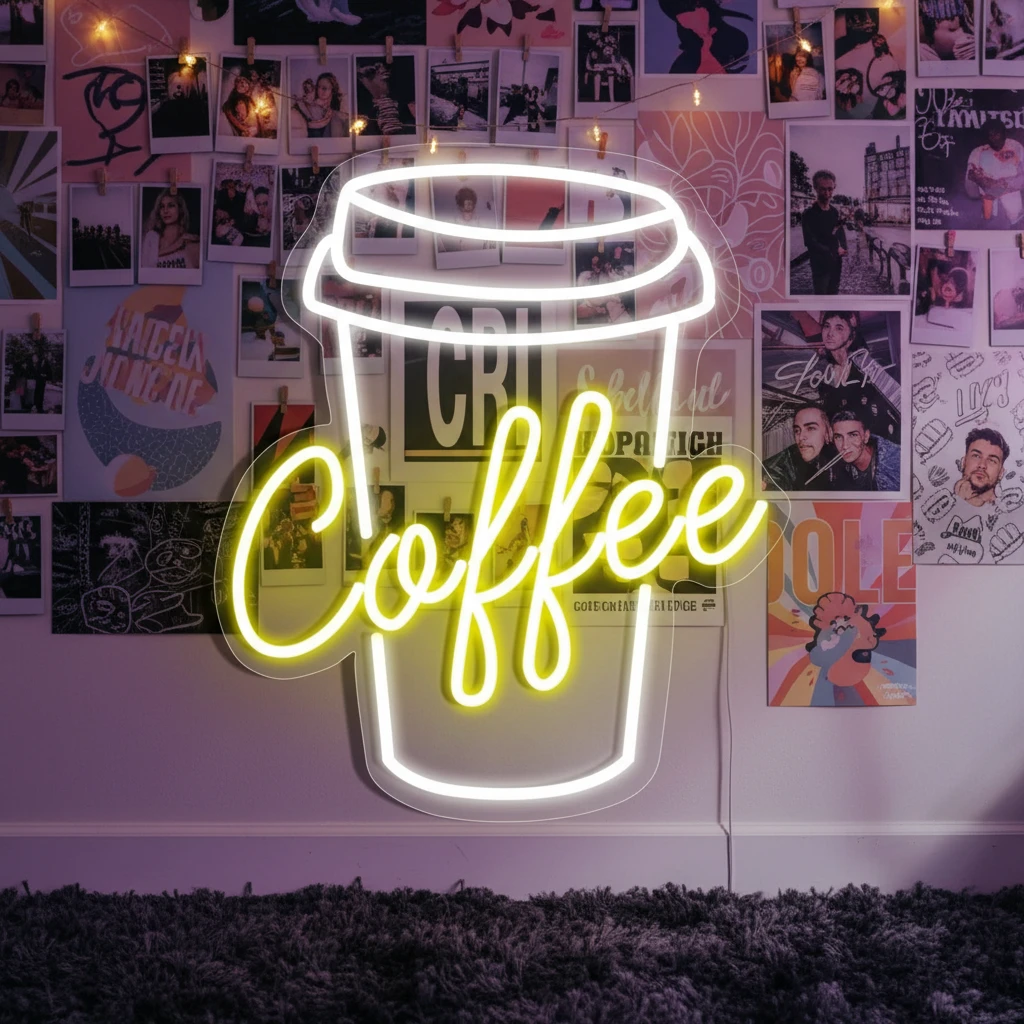 Coffee Led Neon Sign for Bar Decor by Neonchics