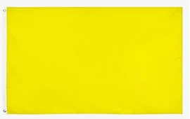 Yellow flag -3x5 FT Banner-100% polyester-2 Metal Grommets by flagsshop