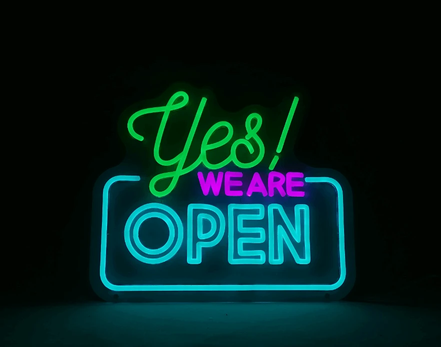 Yes Open Neon Sign Shop&Bar Open Led Sign by Neonchics