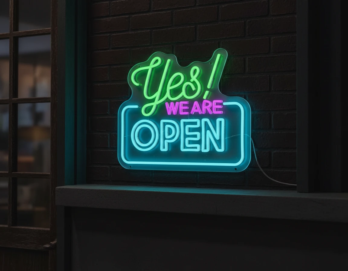 Yes Open Neon Sign Shop&Bar Open Led Sign by Neonchics