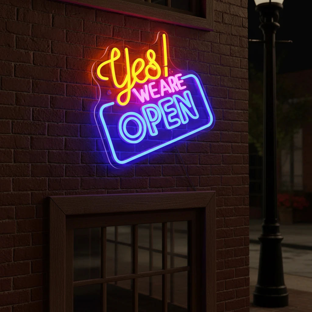 Yes Open Neon Sign Shop&Bar Open Led Sign by Neonchics